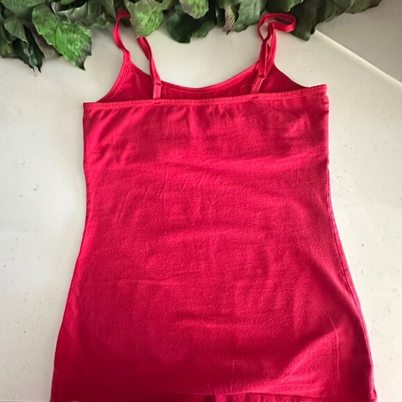 Red Adjustable Strap Tank Top Small By Anchor Blue 95% Cotton 5% Spandex - Picture 2 of 4